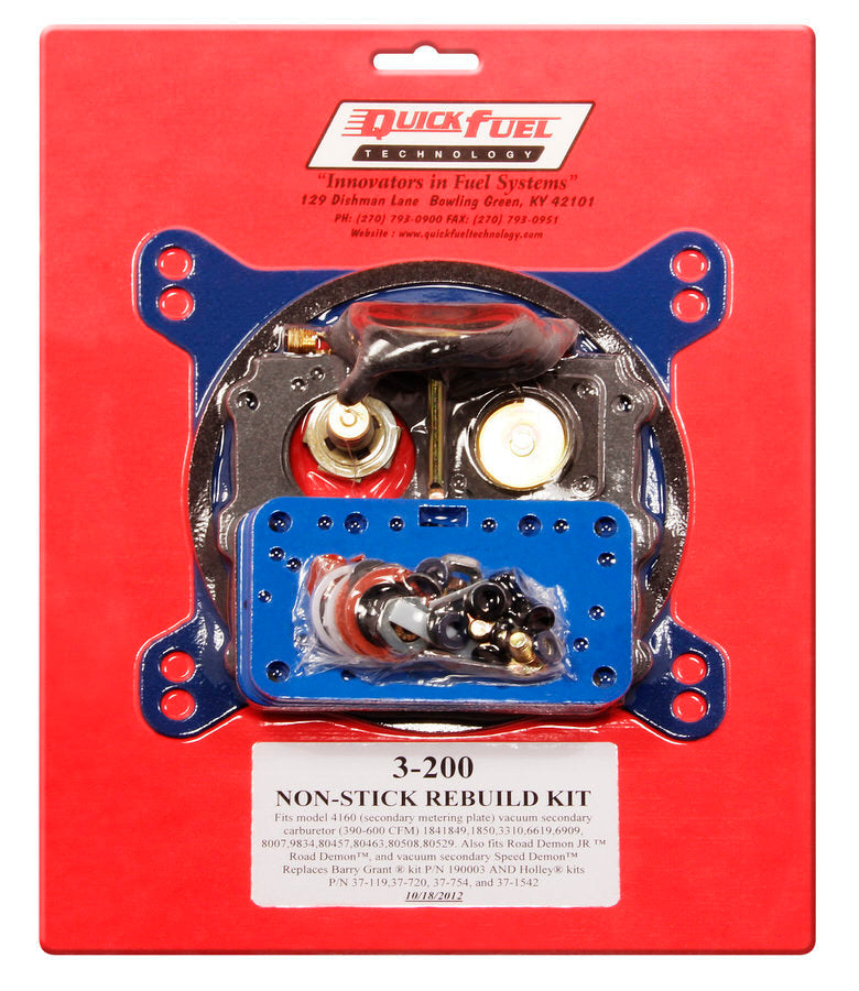 QUICK FUEL TECHNOLOGY 3-200 4160 Rebuild Kit - Non-Stick