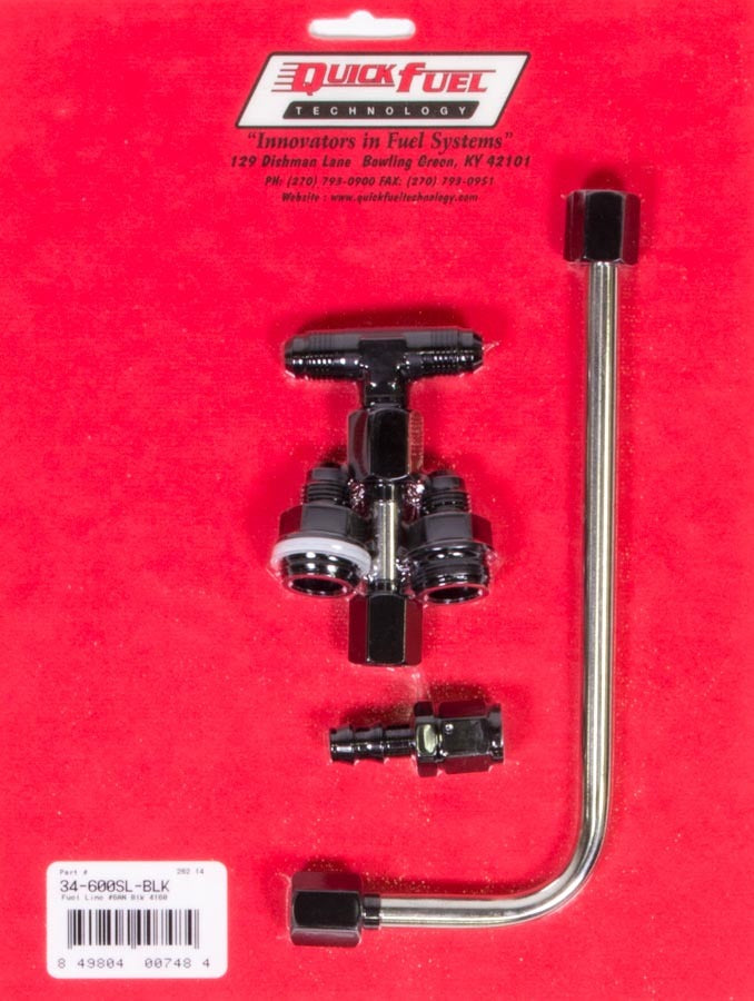 QUICK FUEL TECHNOLOGY 34-600SL-BLK Dual Feed Fuel Line Kit - Slayer Carbs -6an