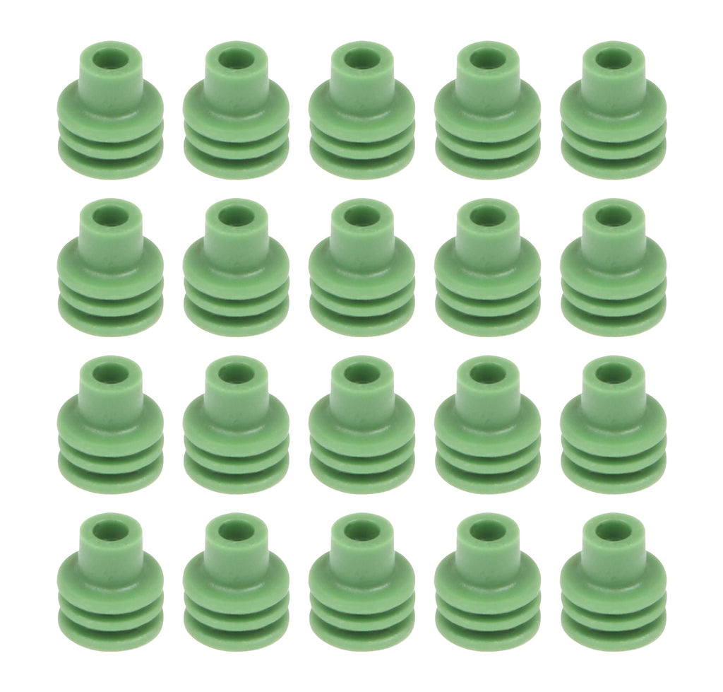 QUICKCAR RACING PRODUCTS 50-302-20 Green Weatherpack Seals 20 pack
