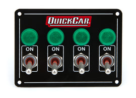 QUICKCAR RACING PRODUCTS 50-718 Accessory Panel 4 Switch w/Pilot Weatherproof
