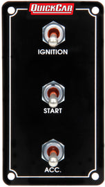 QUICKCAR RACING PRODUCTS 50-790 Ign. Panel Extreme Vert. 3 Switch Pigtail End