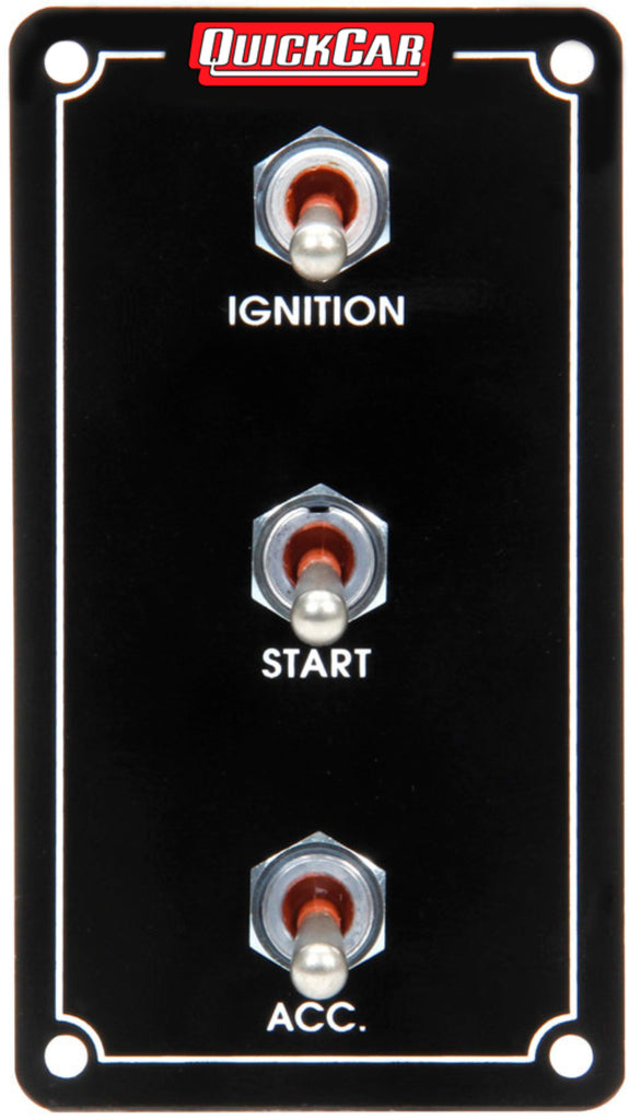 QUICKCAR RACING PRODUCTS 50-7911 Ign. Panel Extreme Vert. 3 Switch Dual Ignition