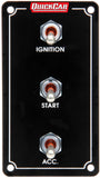 QUICKCAR RACING PRODUCTS 50-7931 Ign. Panel Extreme Vert. 3 Switch Single Ignition