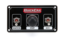 Load image into Gallery viewer, QUICKCAR RACING PRODUCTS 50-820 Ignition Panel Black w/ Weatherproof Switches