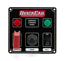 Load image into Gallery viewer, QUICKCAR RACING PRODUCTS 50-823 Ignition Panel Black w/ 2 Acc. &amp; Lights