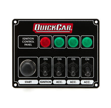 Load image into Gallery viewer, QUICKCAR RACING PRODUCTS 50-826 Ignition Panel Black w/ 3 Acc. &amp; Lights