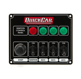QUICKCAR RACING PRODUCTS 50-826 Ignition Panel Black w/ 3 Acc. & Lights