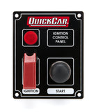 QUICKCAR RACING PRODUCTS 50-853 Ignition Panel Black w/ Flip Switch & Lights