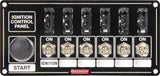 QUICKCAR RACING PRODUCTS 50-863 Ignition Panel Black Fused w/Start Button