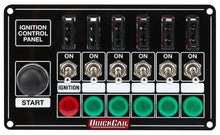 Load image into Gallery viewer, QUICKCAR RACING PRODUCTS 50-864 Ignition Panel Blk Fused w/Start But. &amp; Lights