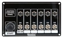 Load image into Gallery viewer, QUICKCAR RACING PRODUCTS 50-868 Ignition Panel Blk w/ Start But. 5 Acc. Circut