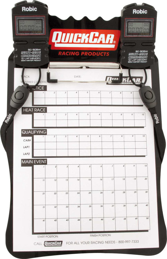 QUICKCAR RACING PRODUCTS 51-052 Clipboard Timing System Black