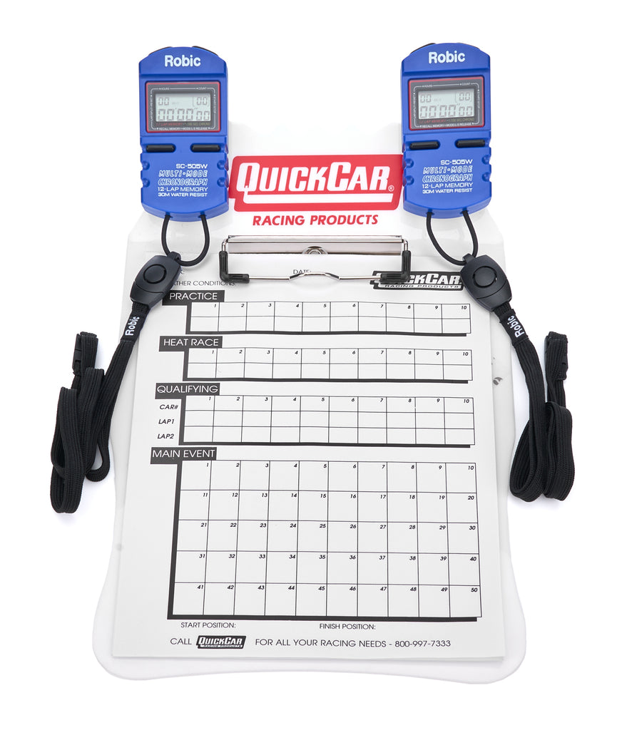 QUICKCAR RACING PRODUCTS 51-054 Clipboard Timing System White