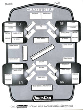 Load image into Gallery viewer, QUICKCAR RACING PRODUCTS 51-201 Chassis Set-Up Forms (50 PK)