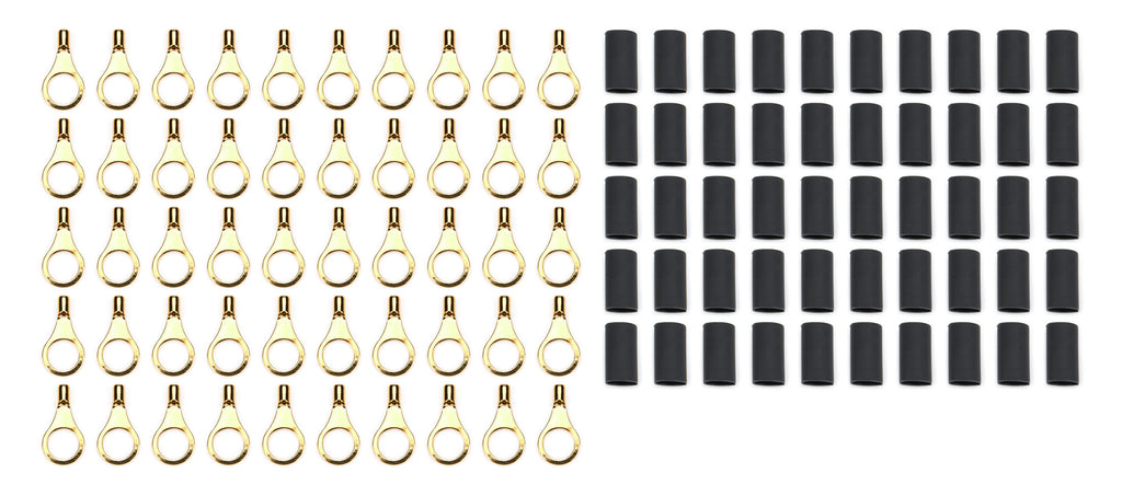 QUICKCAR RACING PRODUCTS 57-461-50 Ring Terminal 5/16in 18- 22 Ga w/Heat Shrink 50pk