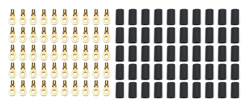 QUICKCAR RACING PRODUCTS 57-471-50 Ring Terminal #8 14-16 Ga w/Heat Shrink 50pk