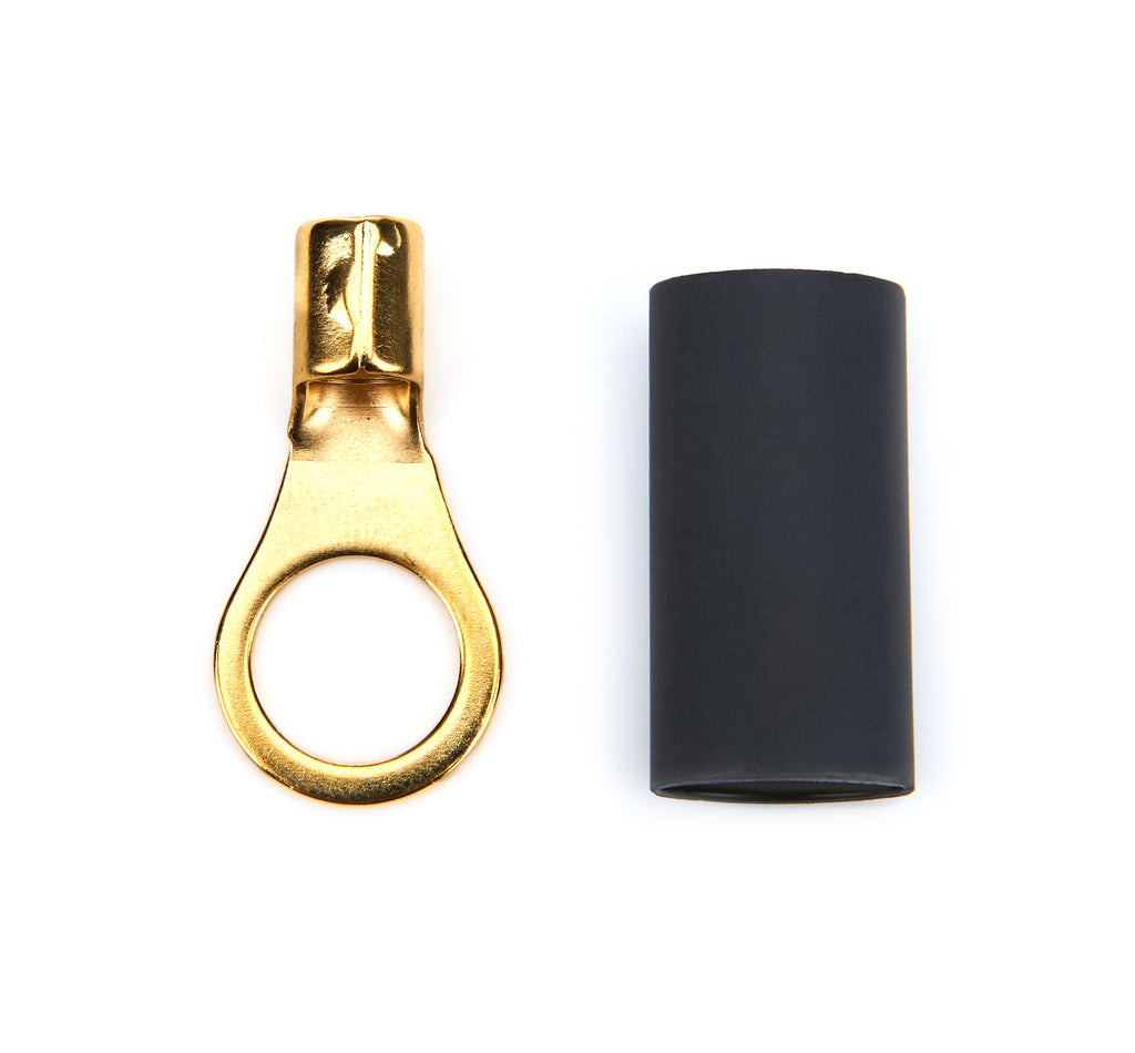 QUICKCAR RACING PRODUCTS 57-474 Ring Terminal 3/8 8-10 GA. Pair w/Heat Shrink