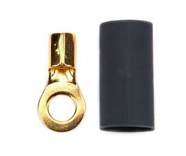 QUICKCAR RACING PRODUCTS 57-481 Ring Terminal 1/4 8 GA. Pair w/Heat Shrink