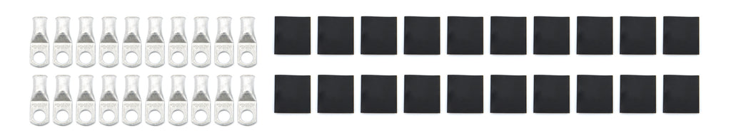 QUICKCAR RACING PRODUCTS 57-550-20 Ring Terminal 3/8in 2 Ga w/Heat Shrink 20pk