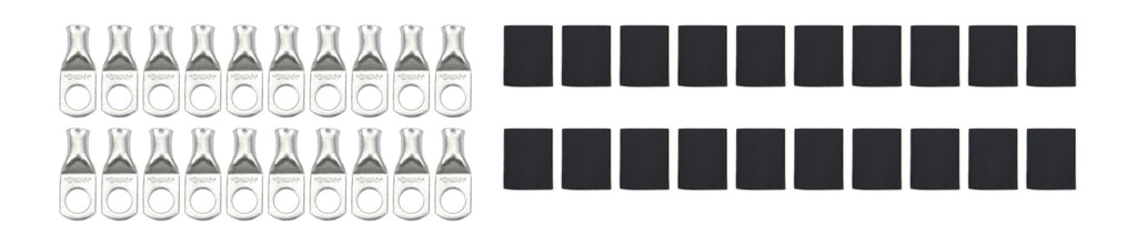 QUICKCAR RACING PRODUCTS 57-560-20 Ring Terminal 1/2in 2 Ga w/Heat Shrink 20pk