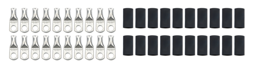 QUICKCAR RACING PRODUCTS 57-570-20 Ring Terminal 1/4in 8 Ga w/Heat Shrink 20pk