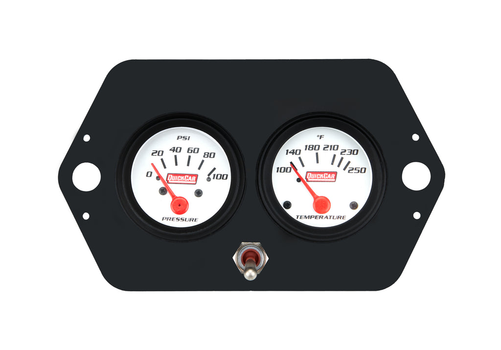 QUICKCAR RACING PRODUCTS 61-2205 Gauge Panel 2in Open Wheel w/ Switch