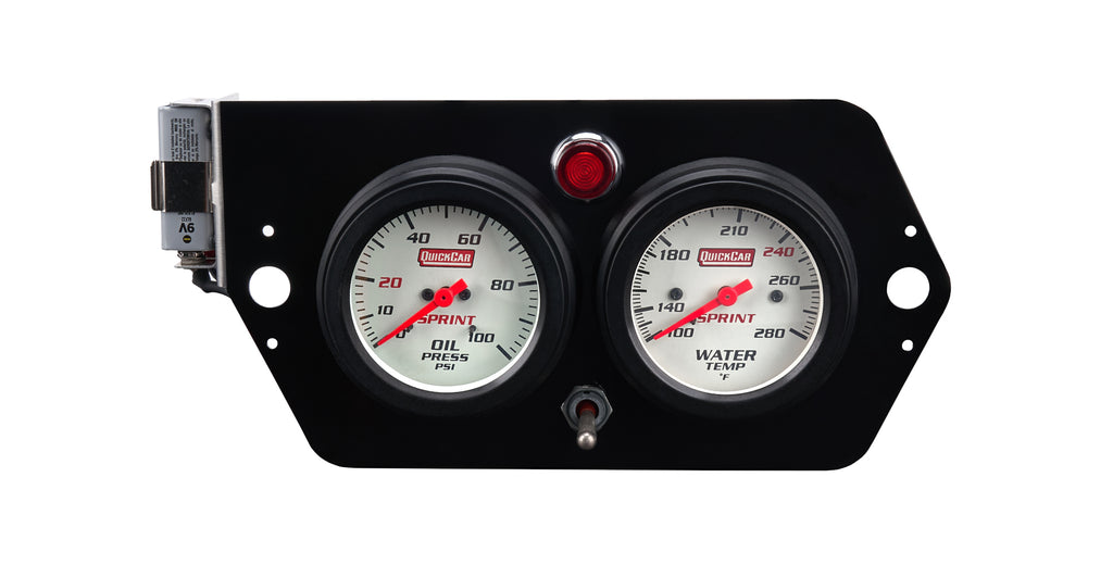 QUICKCAR RACING PRODUCTS 61-6005-1 Gauge Panel Deluxe Sprint w/Mag Switch