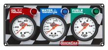Load image into Gallery viewer, QUICKCAR RACING PRODUCTS 61-6012 3 Gauge Panel OP/WT/FP