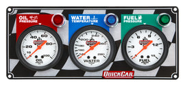QUICKCAR RACING PRODUCTS 61-6012 3 Gauge Panel OP/WT/FP