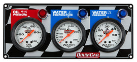 QUICKCAR RACING PRODUCTS 61-6016 3 Gauge Panel OP/WT/WP