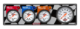 QUICKCAR RACING PRODUCTS 61-60413 Gauge Panel OP/WT/OT w/ Tach