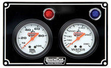 Load image into Gallery viewer, QUICKCAR RACING PRODUCTS 61-6701 2 Gauge Panel  OP/WT Black