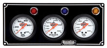 Load image into Gallery viewer, QUICKCAR RACING PRODUCTS 61-6711 3 Gauge Panel  OP/WT/OT Black