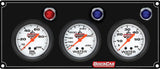QUICKCAR RACING PRODUCTS 61-6716 3 Gauge Panel OP/WT/WP Black