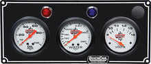 Load image into Gallery viewer, QUICKCAR RACING PRODUCTS 61-6717 3 Gauge Panel OP/WT/Volt Black