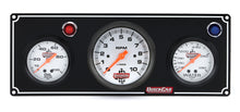 Load image into Gallery viewer, QUICKCAR RACING PRODUCTS 61-67313 2-1 Gauge Panel OP/WT w/ 3in Tach Black