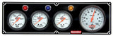 QUICKCAR RACING PRODUCTS 61-67413 3-1 Gauge Panel OP/WT/OT w/3-3/8in Tach Black