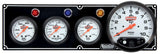 QUICKCAR RACING PRODUCTS 61-6741 3-1 Gauge Panel OP/WT/OT w/5in Tach Black