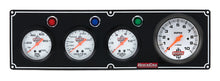 Load image into Gallery viewer, QUICKCAR RACING PRODUCTS 61-67423 3-1 Gauge Panel OP/WT/FP w/3-3/8in Tach Black