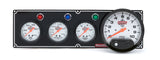QUICKCAR RACING PRODUCTS 61-6742 3-1 Gauge Panel OP/WT/FP w/5in Tach Black