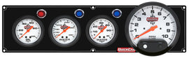 QUICKCAR RACING PRODUCTS 61-6746 3-1 Gauge Panel OP/WT/WP Black