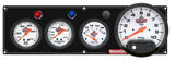 QUICKCAR RACING PRODUCTS 61-6747 3-1 Gauge Panel OP/WT/VT Black