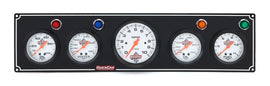 QUICKCAR RACING PRODUCTS 61-67513 3-1 Gauge Panel OP/WT/OP /FP w/3-3/8in Tach Black