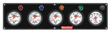 QUICKCAR RACING PRODUCTS 61-6767 5 Gauge Panel OP/WT/OT/FP15/VT Black