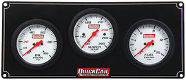 QUICKCAR RACING PRODUCTS 61-7012 3 Gauge Extreme Panel OP/WT/FP