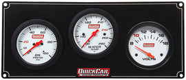 QUICKCAR RACING PRODUCTS 61-7017 3 Gauge Extreme Panel OP/WT/Volts