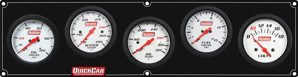 QUICKCAR RACING PRODUCTS 61-7067 Extreme 5 Panel w/Tach OP/WT/OT/FP15/VT Black