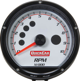 QUICKCAR RACING PRODUCTS 63-001 Redline Multi-Recall Tach White