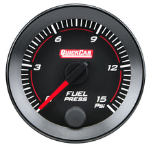 Load image into Gallery viewer, QUICKCAR RACING PRODUCTS 65-000 RedLine  Gauge 2-1/16in Fuel Pressure 0-15ps