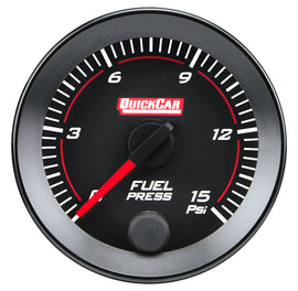QUICKCAR RACING PRODUCTS 65-000 RedLine  Gauge 2-1/16in Fuel Pressure 0-15ps